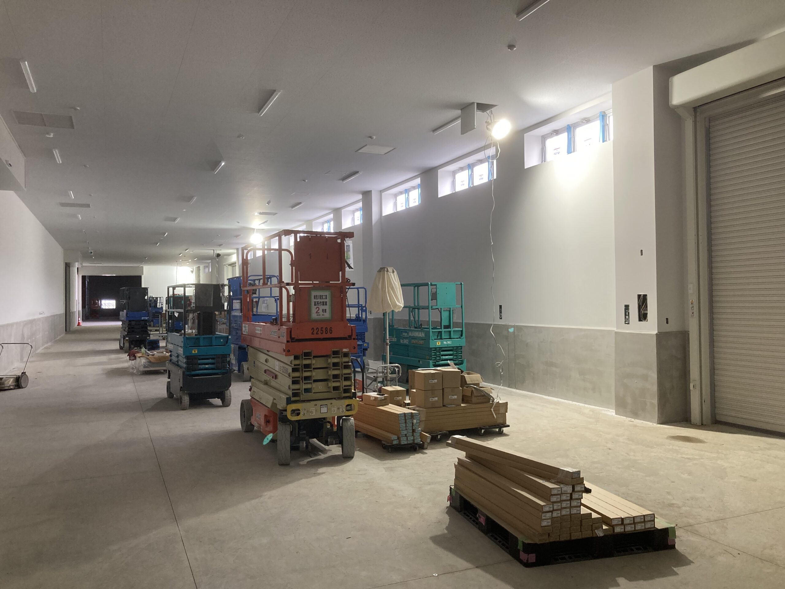 群馬県邑楽郡板倉町に建設中工場　内装工事の画像